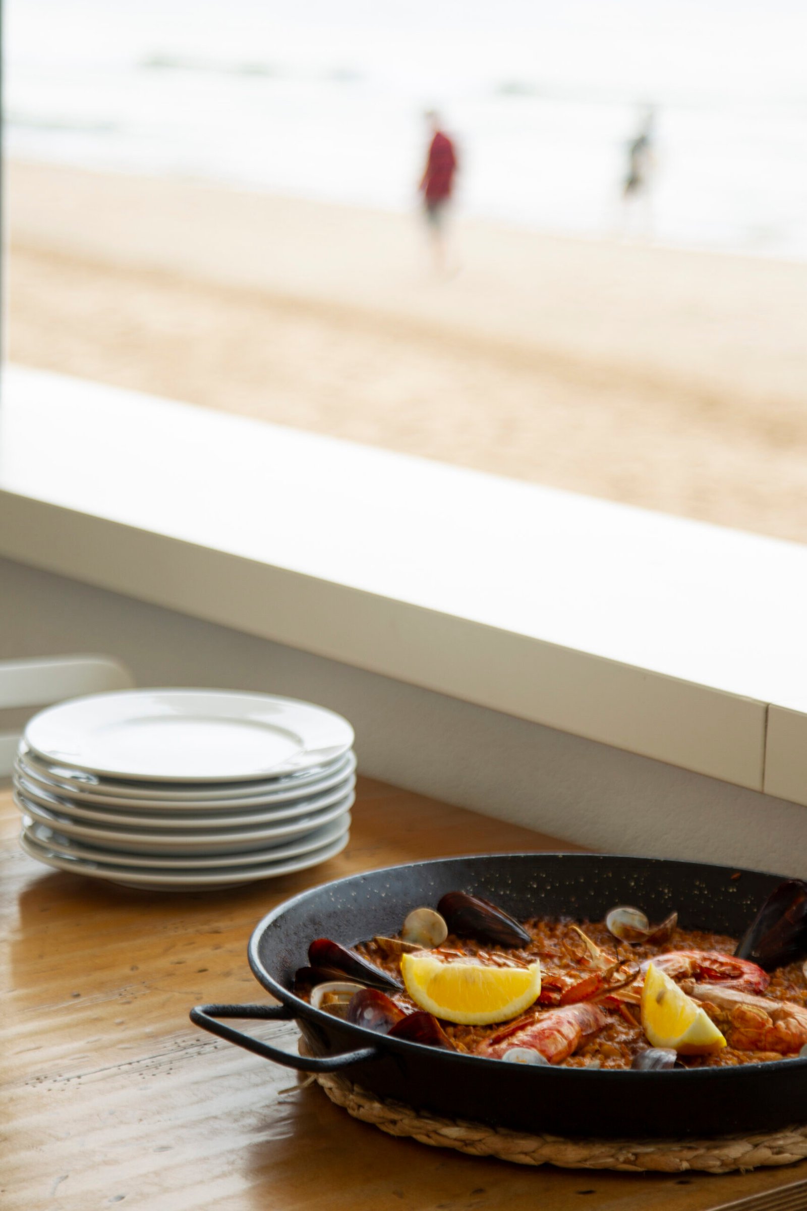 Comida en la playa